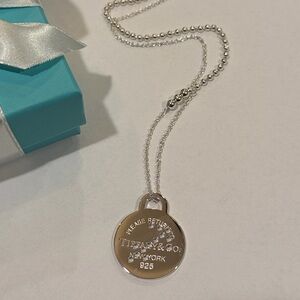 Tiffany & Co. Silver Round Charm Necklace
